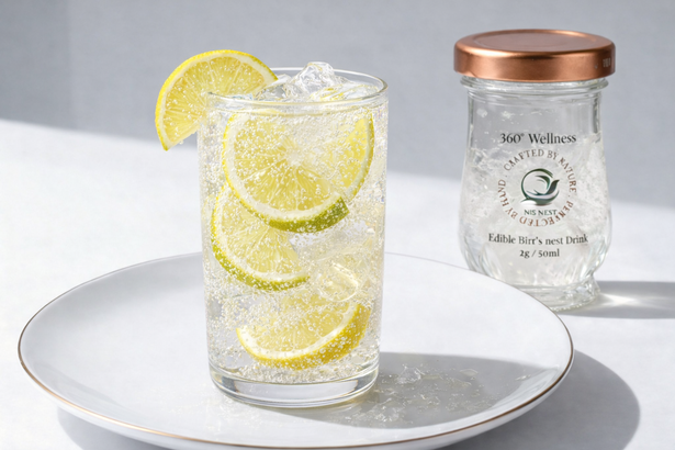 Lemon soda bird's nest drink
